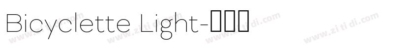 Bicyclette Light字体转换